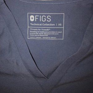 FIGS LIGHT BLUE SCRUB TOP WOMENS XS